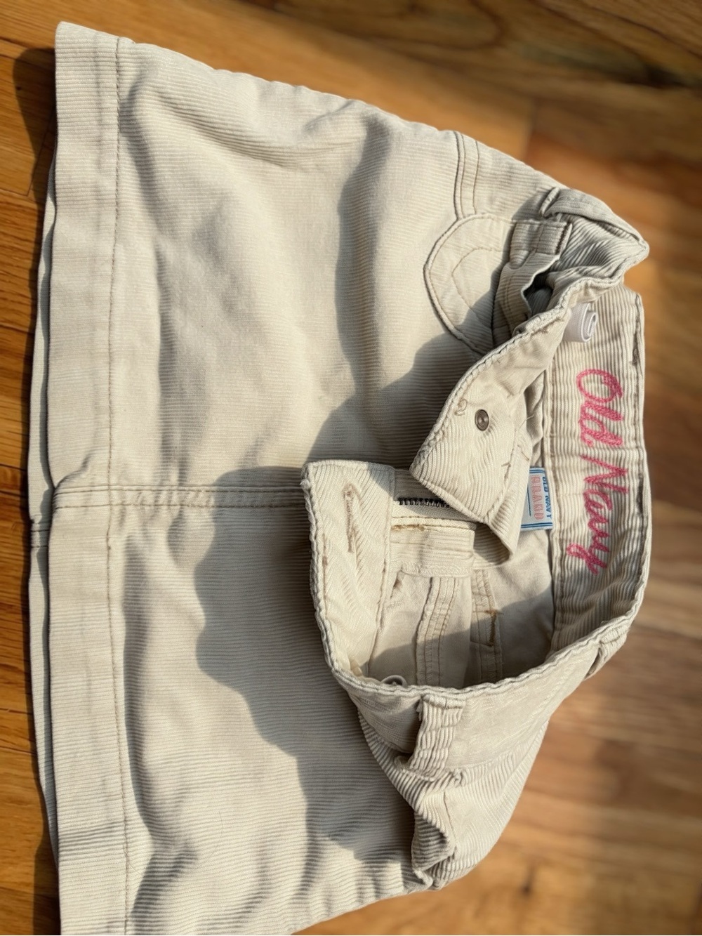 Old Navy Light Beige Corduroy Kids Skirt